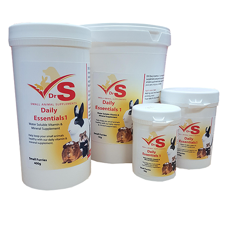 DrS Daily Essentials 1 - Water soluble multivitamins and chelated trace minerals for Small Animals 