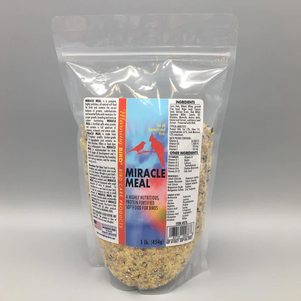 Morning Bird Miracle Meal - Dry egg food for Lady gouldian finches and other exotic finches - Finch & Canary Food - Soft Food - Lady Gouldian Finch Supplies