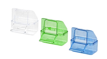 2GR Canary Seed Dish - Available in clear, blue or green - art 24 - 2GR - Canary Cage Accessory