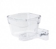 Ara Small Clear Acrylic Parrot Feed Cup - art 253 - 2GR - Hookbill Cage Accessory
