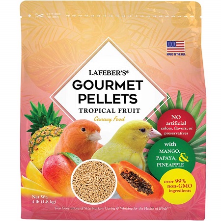 Lafeber Tropical Fruit Canary Pellets-Canary Food-Non GMO Pellet- Canary Supplies-Glamorous Gouldians-3.5lb