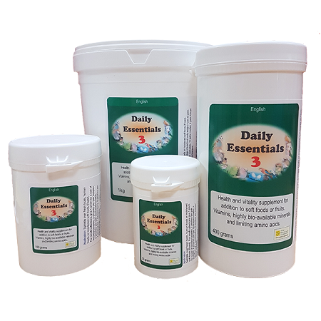 Daily Essentials 3 - Bird Care Company - Sprinkle on food Avian multi-vitamins and minerals - Vitamins and Minerals - Bird Supplies