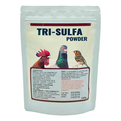 Generic Tri-sulfa - Antibiotic for treating birds with minor Gi issues and Coccidia - Glamorous Gouldians USA