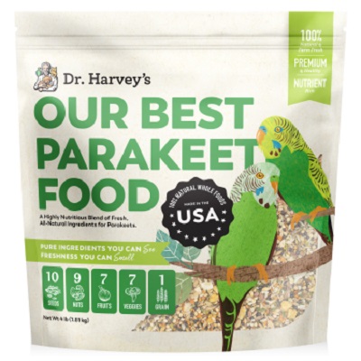 Our Best Parakeet Food - Dr. Harvey's Naturally Fortified Parakeet Diet - Parakeet Food - Parakeet Supplies