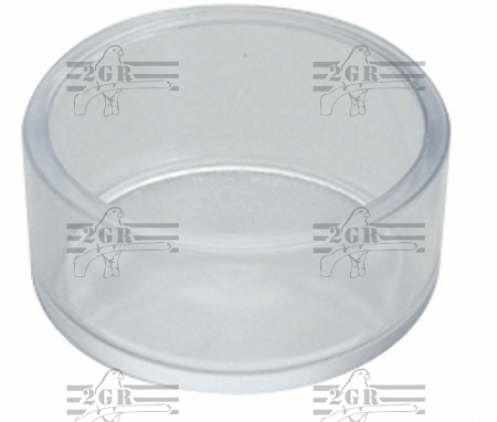 Clear Round Acrylic Floor Feeding Dish - art 71 - 2GR - Cage Accessories - Bird Supplies